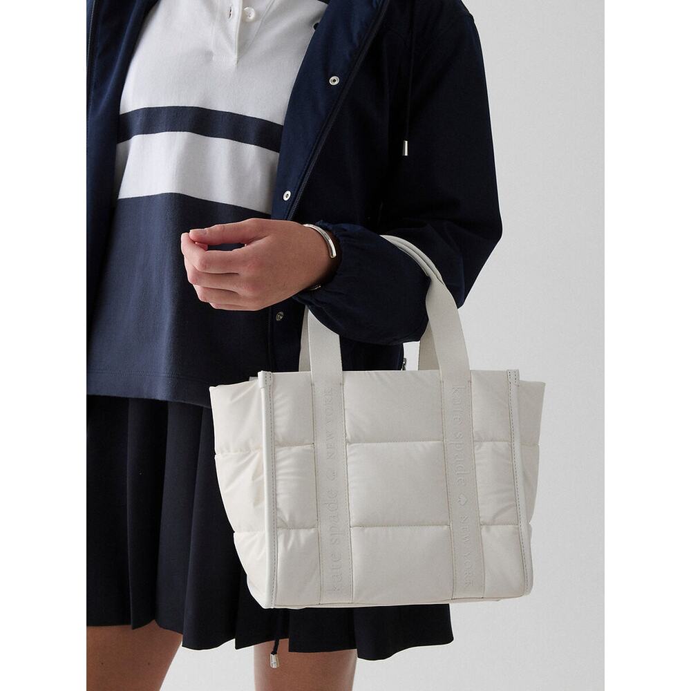 Kate Spade Kip Puffy Small Tote Optic White‎